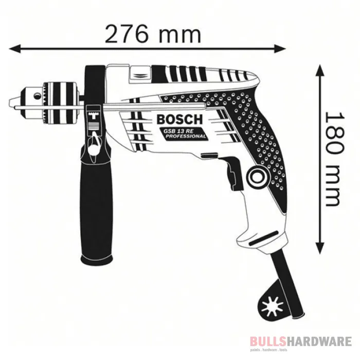 Bosch Impact Drill, 600 W, Keyed Chuck 13 mm  - GSB 13 RE