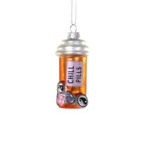 Bottle of Chill Pills Ornament 3.5"