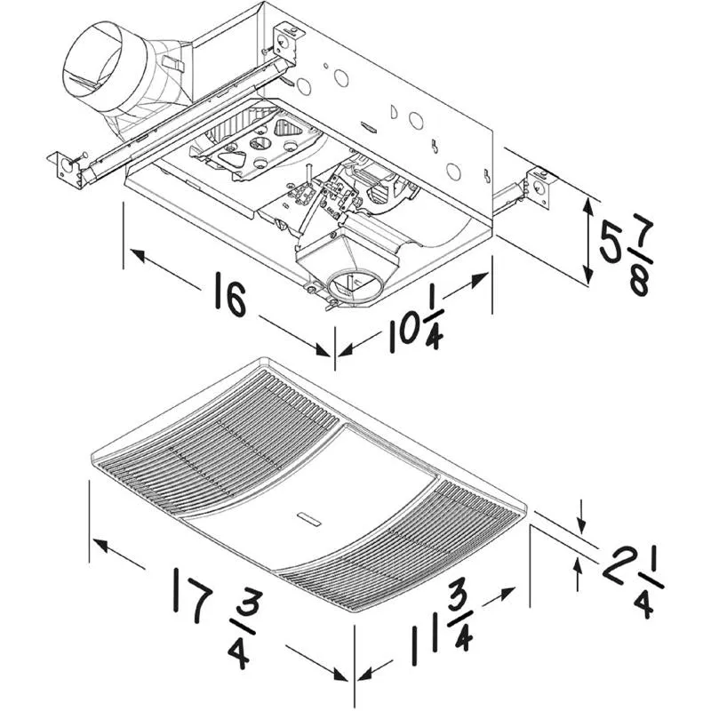 Broan-NuTone PowerHeat 110 CFM 2 Sones Bathroom Ventilation Fan/Heat Combination with Lights