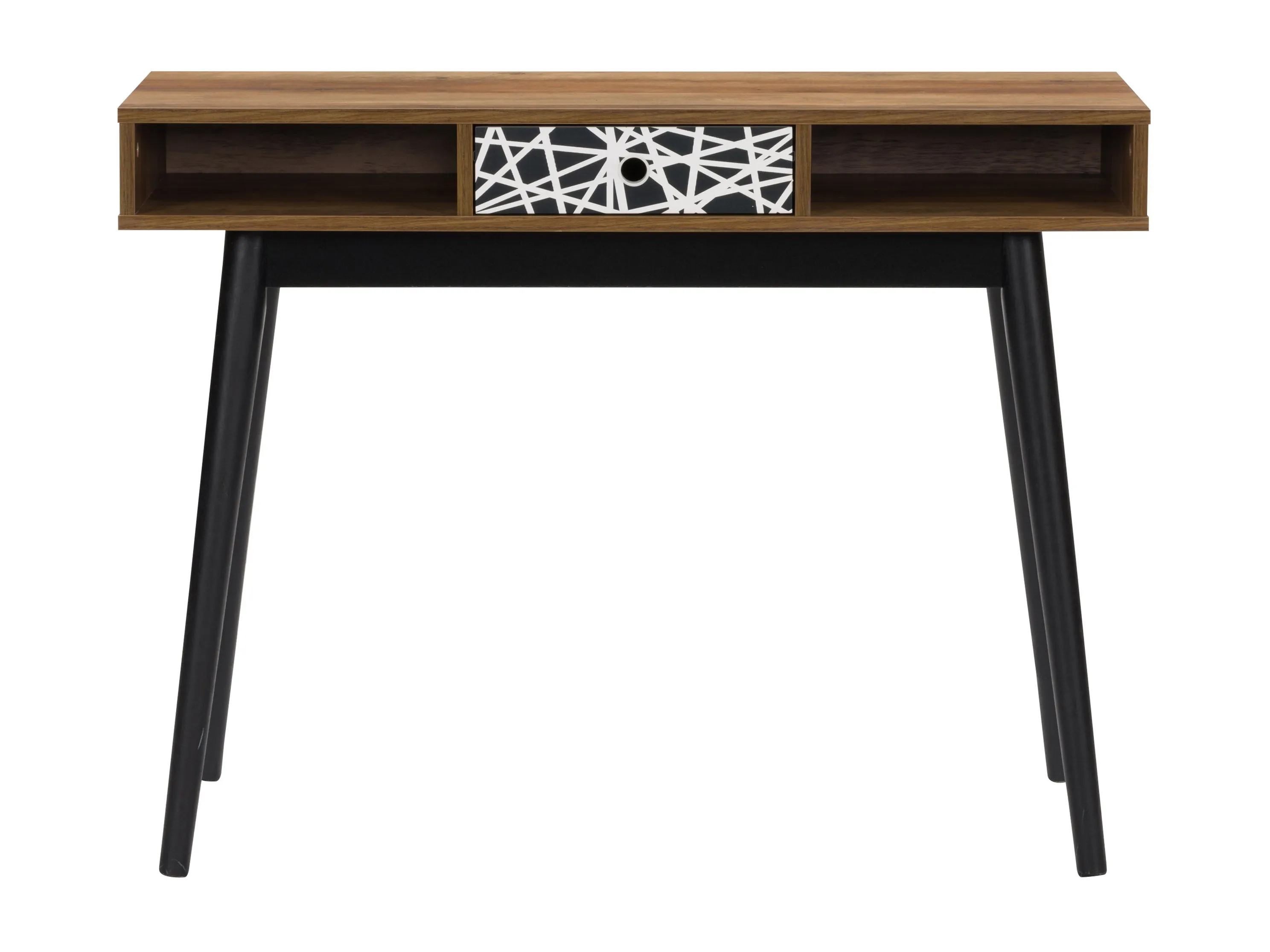 Brown and Black Mid Century Modern Desk