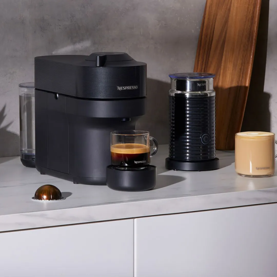 [Bundle Deal] Nespresso Vertuo Pop GDV2 (Liquorice Black) Coffee Machine & Aeroccino Milk Frother