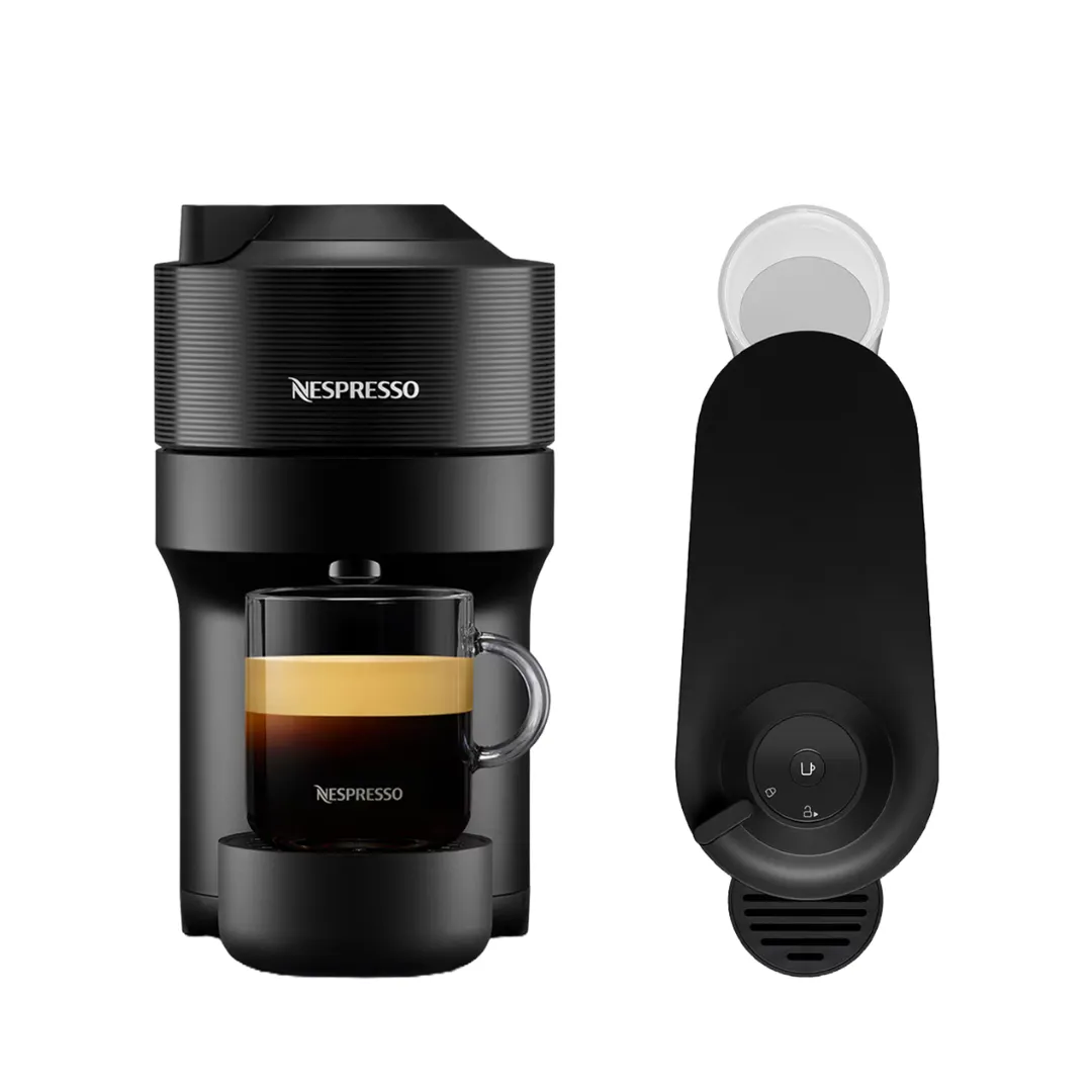 [Bundle Deal] Nespresso Vertuo Pop GDV2 (Liquorice Black) Coffee Machine & Aeroccino Milk Frother