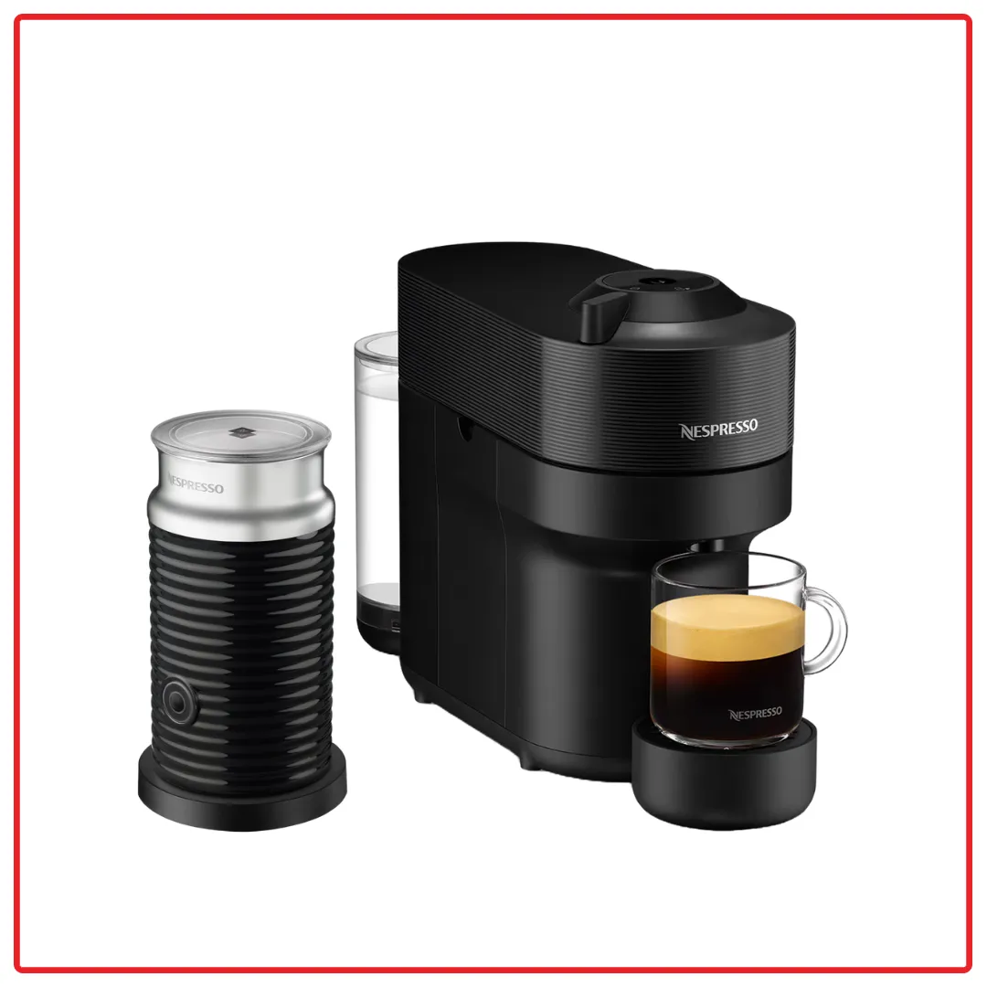 [Bundle Deal] Nespresso Vertuo Pop GDV2 (Liquorice Black) Coffee Machine & Aeroccino Milk Frother