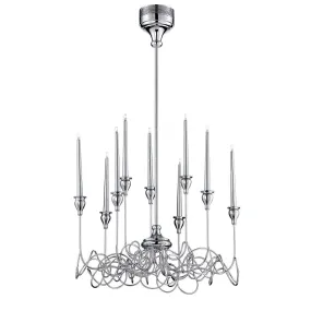 Candela 23 in. 9 Lights Chandelier Chrome finish