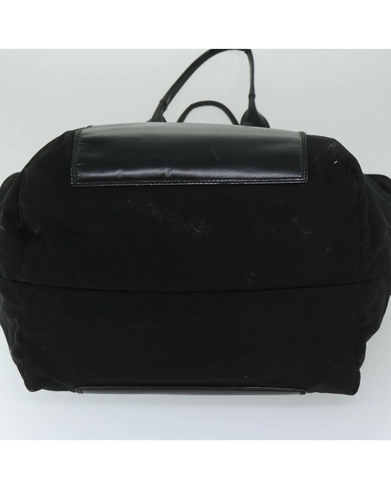 Canvas Shoulder Bag with Accessory - Italian-made Black