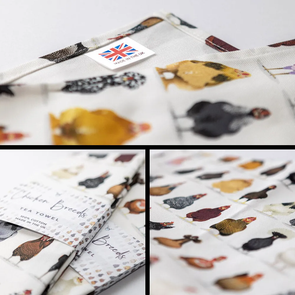 Chicken Breeds Tea Towel