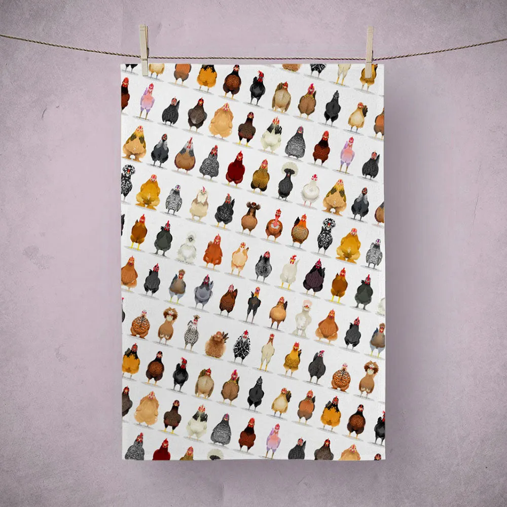 Chicken Breeds Tea Towel