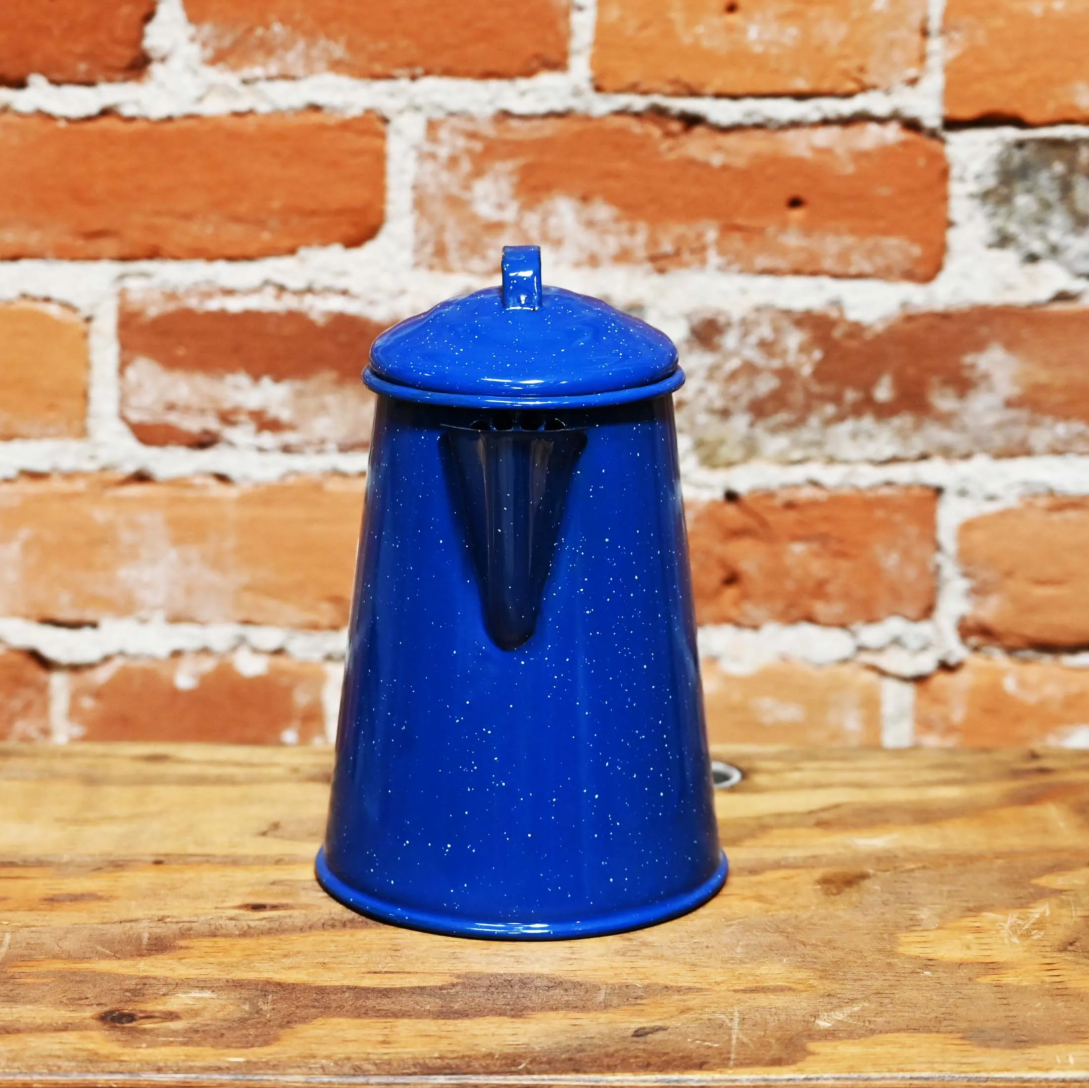 Classic Blue Enamelware 6 Cup Coffee Pot