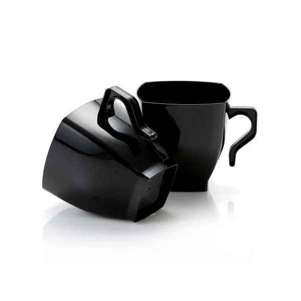 Coffee Mug 250ml Black PP Plastic 12pack