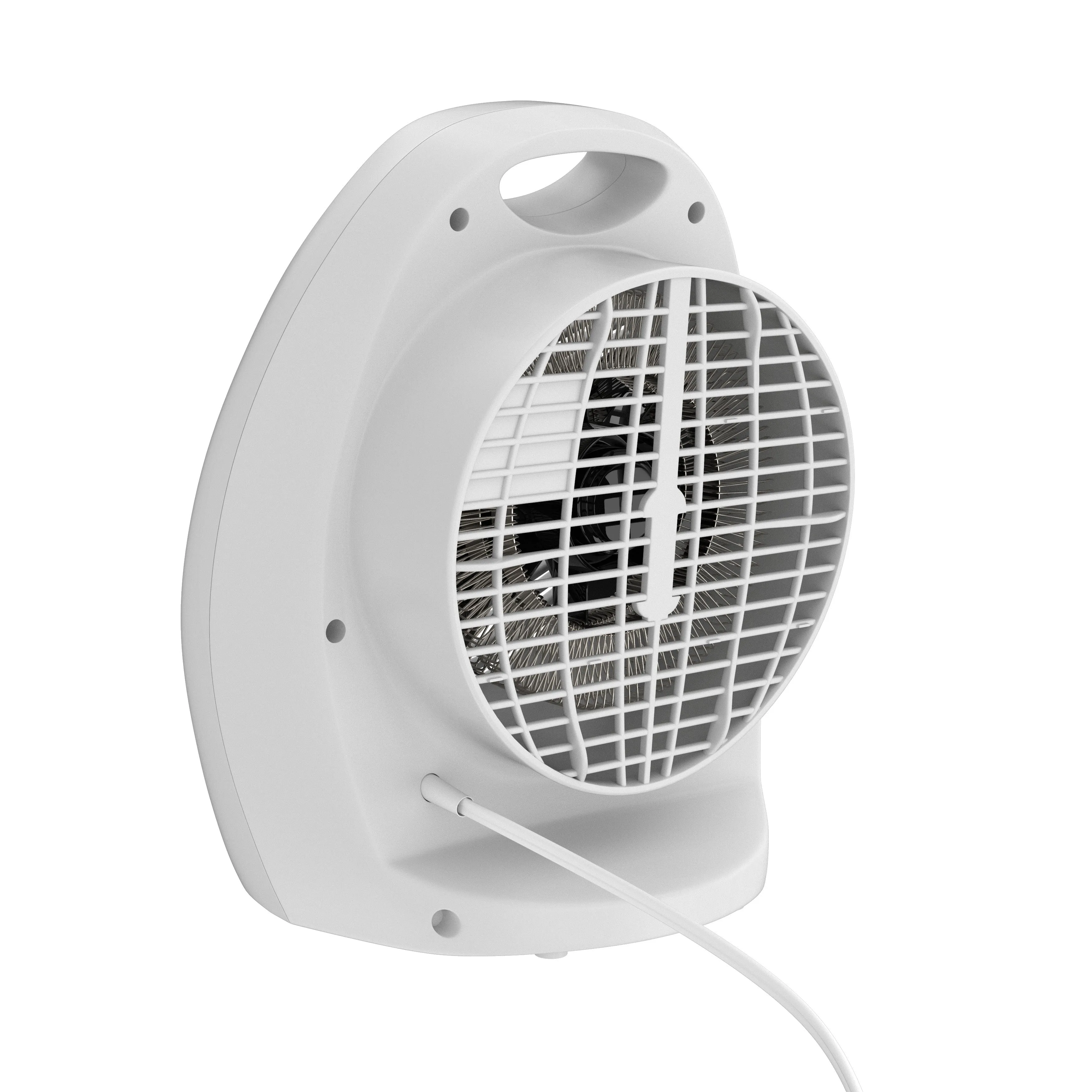 Comfort Zone Fan-Forced Energy-Save Electric Portable Heater with Thermostat in White & Black