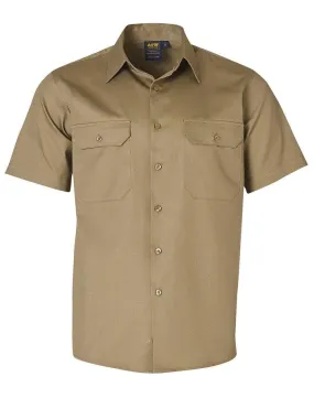 Cotton Drill Short Sleeve Work Shirt WT03