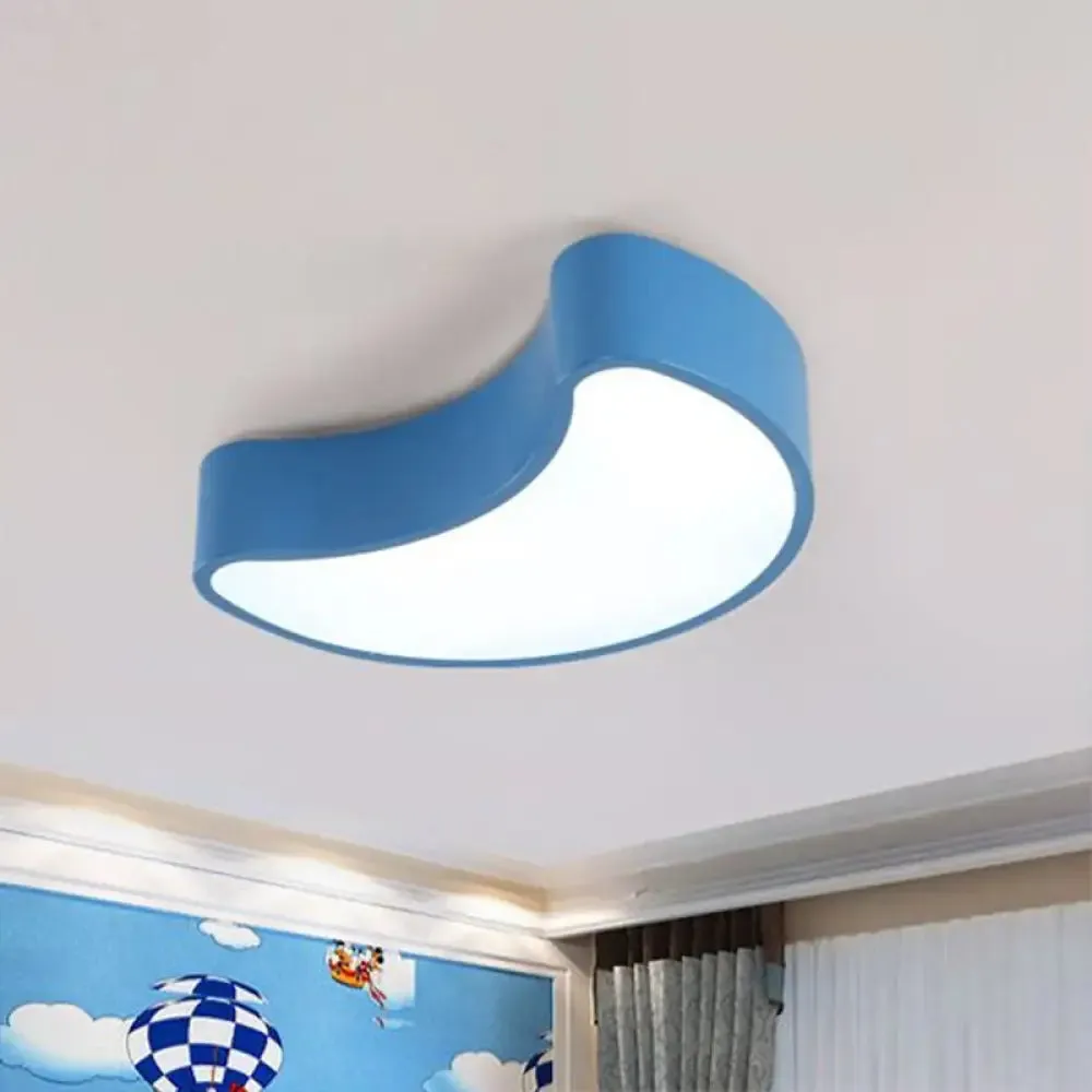 Crescent LED Flushmount Nursery Ceiling Light Fixture