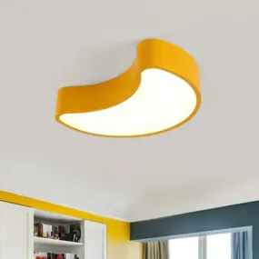 Crescent LED Flushmount Nursery Ceiling Light Fixture