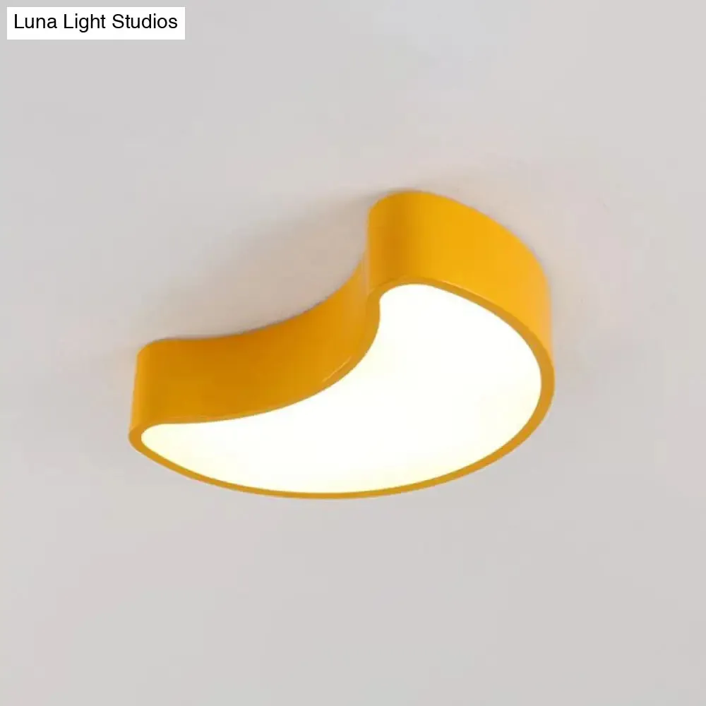 Crescent LED Flushmount Nursery Ceiling Light Fixture