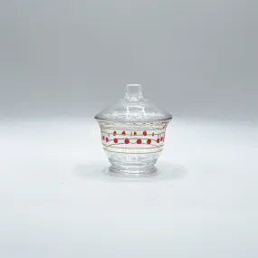 Crystal Cup - Sugar Bowl Dotted Red