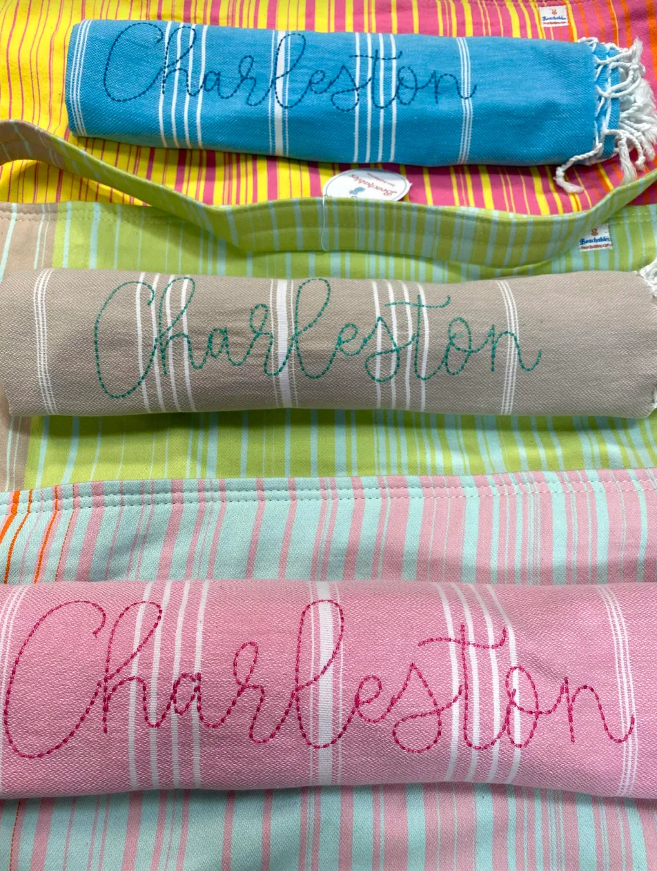 Custom Embroidery-Turkish Towels