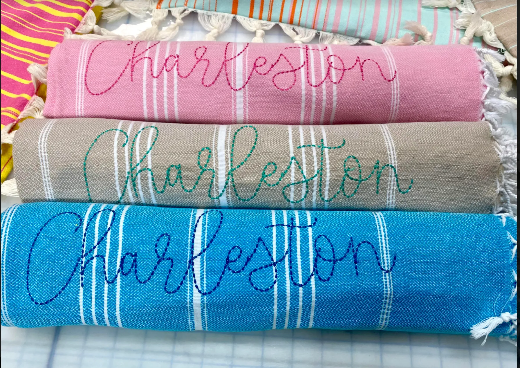 Custom Embroidery-Turkish Towels