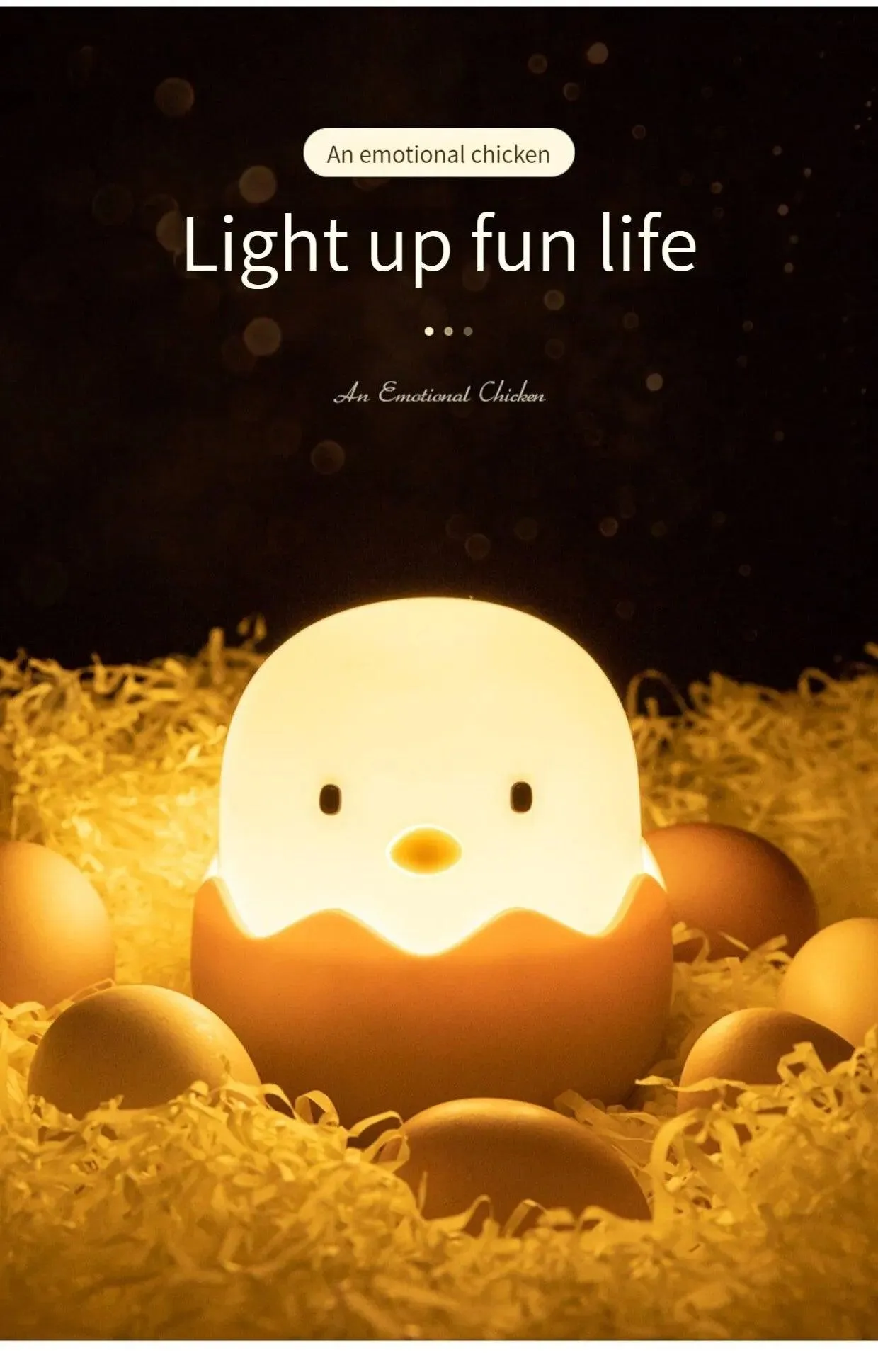 Cute Eggshell Dimmable Lamp