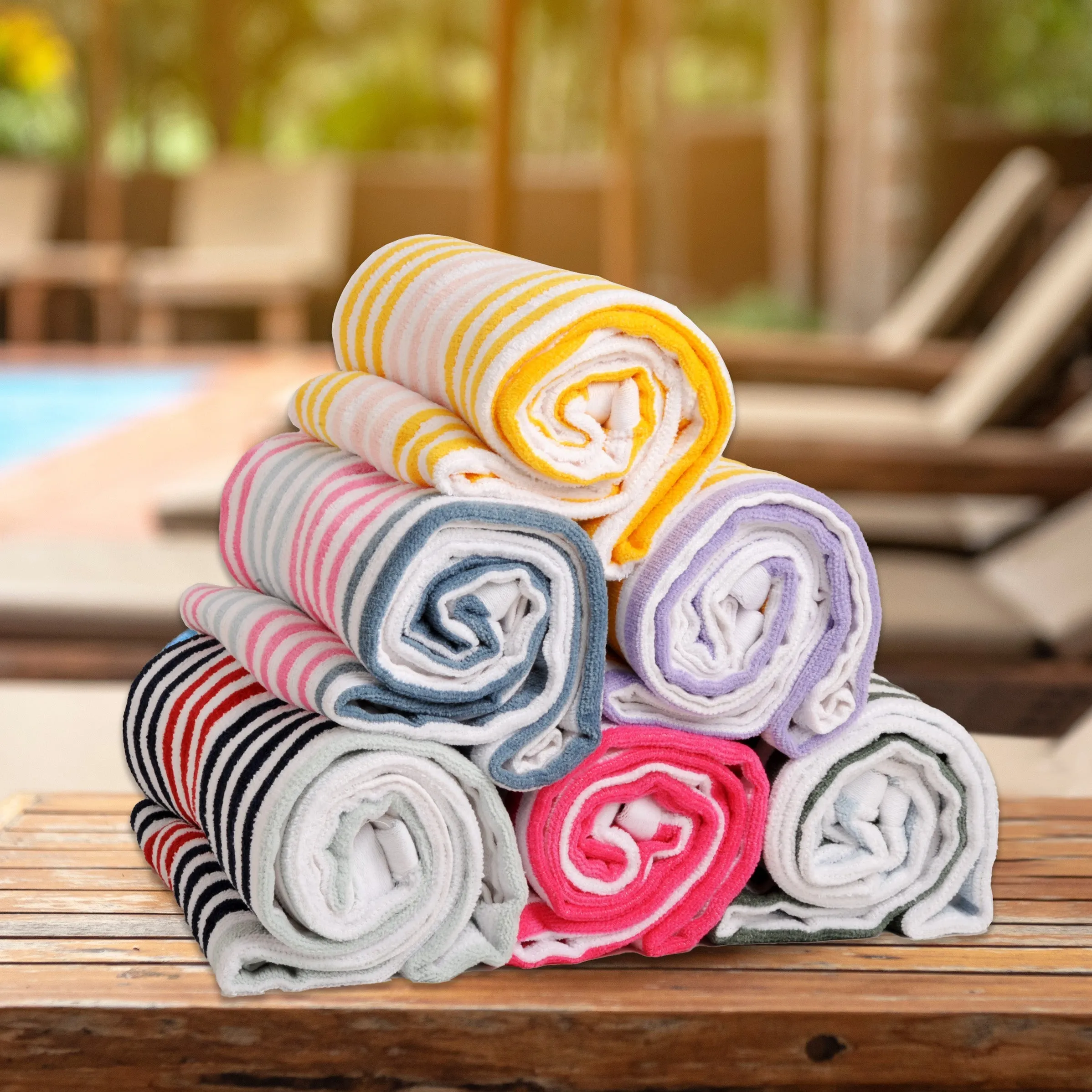 Dan River 2-4 Pack Cabana Stripe Beach Towel Set