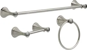 Delta CLI63-BN Carlisle 3 Pieces Bath Hardware Satin Nickel with 24" Towel Bar