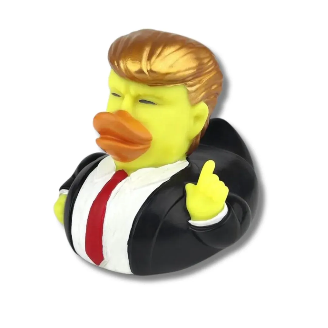 Donald Trump Rubber Duck with Gold Hair