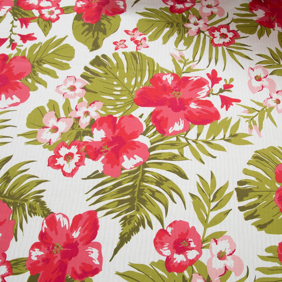 Donatella Malia Printed 144 TC 100% Cotton Red Bed Sheet