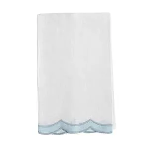 Double Happiness Scalloped Linen Guest Towel