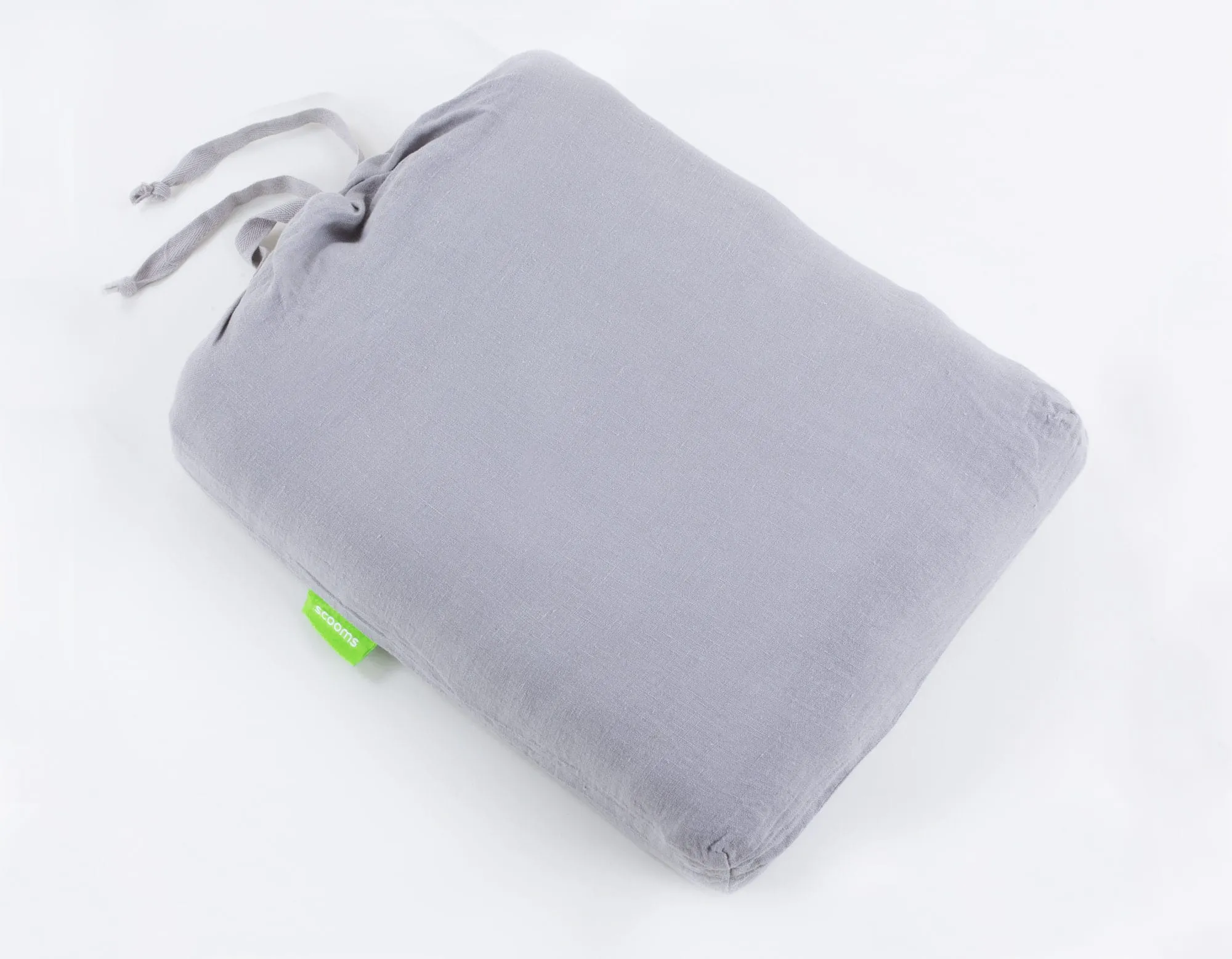 Double Linen Fitted Sheet - Calm Grey