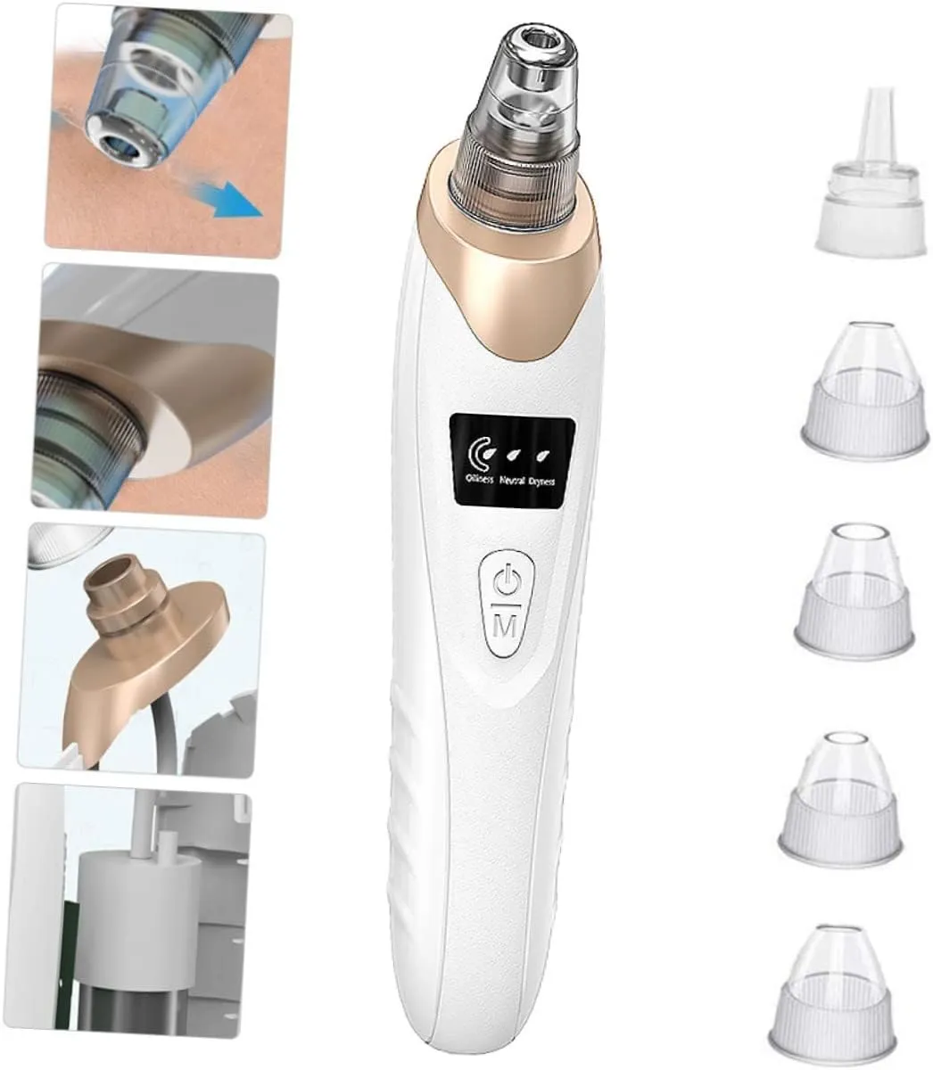 Electric Blackhead Remover Vacuum | Face Vacuum Pore Cleanser-5 Suction Probes