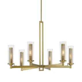 Emmerham 32 in. 6 Lights Chandelier Brass finish