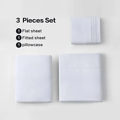 EMONIA Double Bed Sheets Set 4 Piece Full Bed Sheet