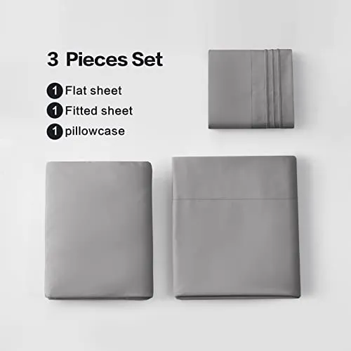 EMONIA Double Bed Sheets Set 4 Piece Full Bed Sheet