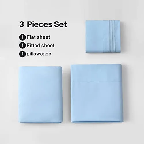 EMONIA Double Bed Sheets Set 4 Piece Full Bed Sheet