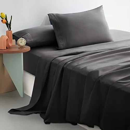 EMONIA Double Bed Sheets Set 4 Piece Full Bed Sheet