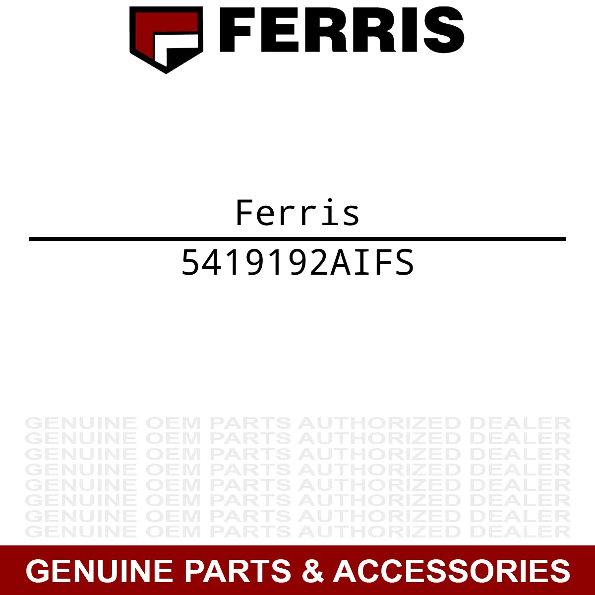 Ferris 5419192AIFS PLATE Leaf Blower OEM Genuine Original Part