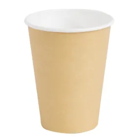 Fiesta Disposable Coffee Cups Single Wall Kraft 340ml / 12oz (Pack of 1000) - GF032