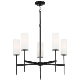 First Avenue 26 in. 5 Lights Chandelier Black finish