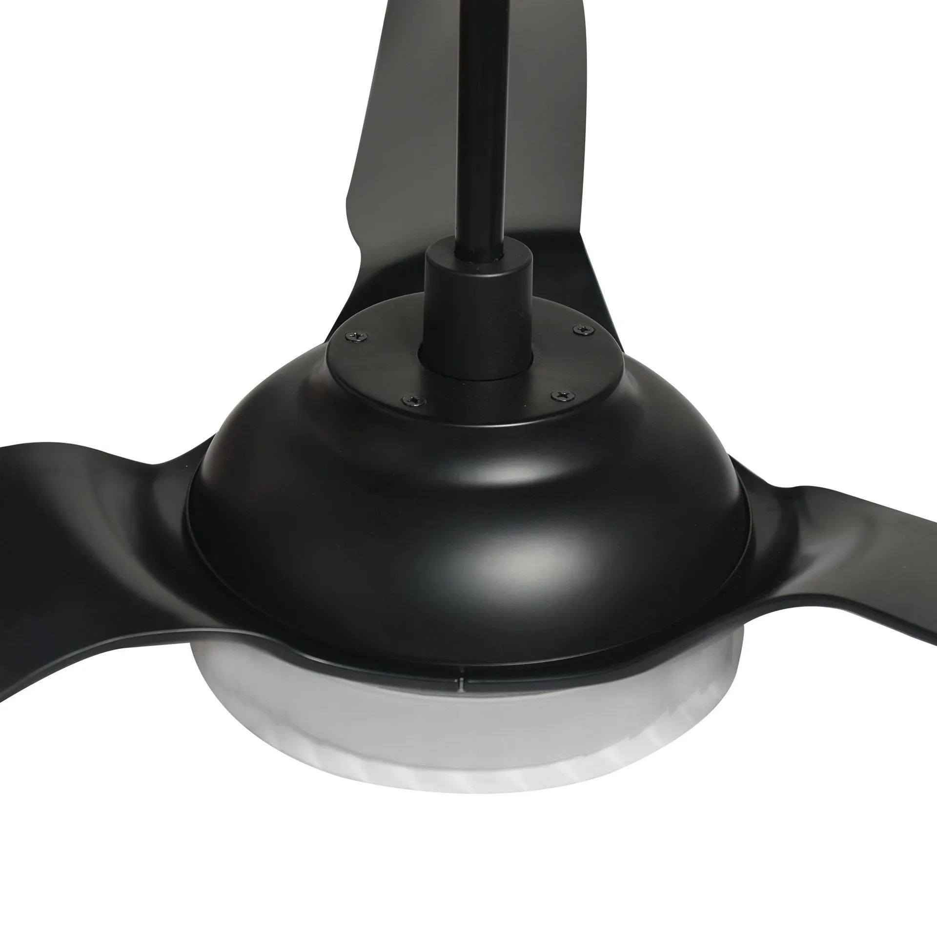 FLETCHER 60 inch 3-Blade Smart Ceiling Fan with LED Light Kit & Remote - Black/Black (Set of 2)