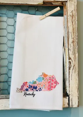 Floral KY Tea Towel