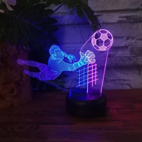 Football Player Led 3D Night Light Home Deocration Child Boy Fans Birthday Gift Table Night Lamp