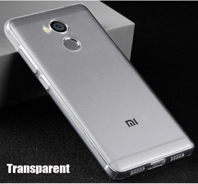 For Xiaomi Redmi 4 4 Pro 4 Prime Case Soft TPU Transparent Clear Cover For Xiaomi Redmi 4 Pro Silicone Case & Dust Plug Monila