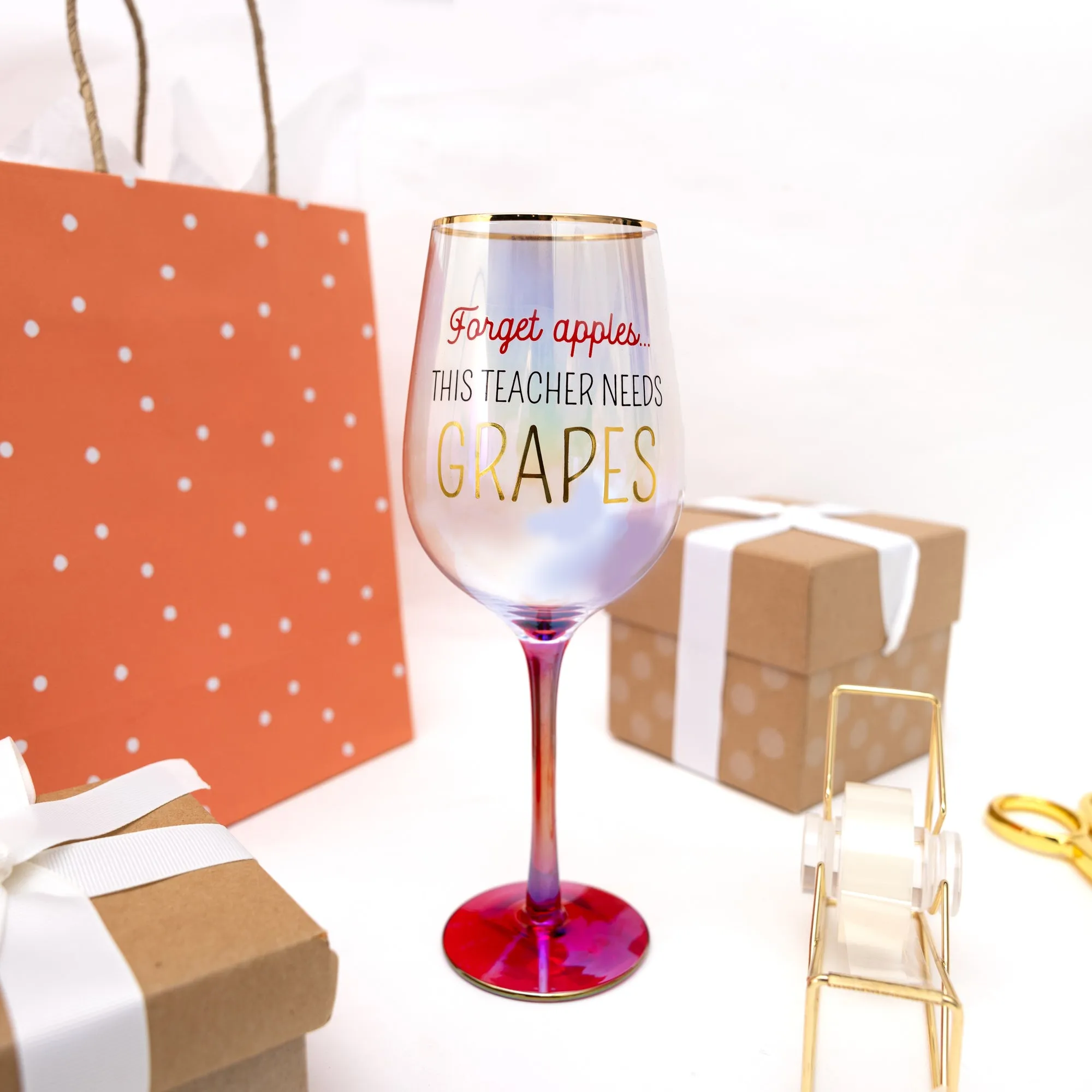 Forget Apples 16 oz Wine Glass