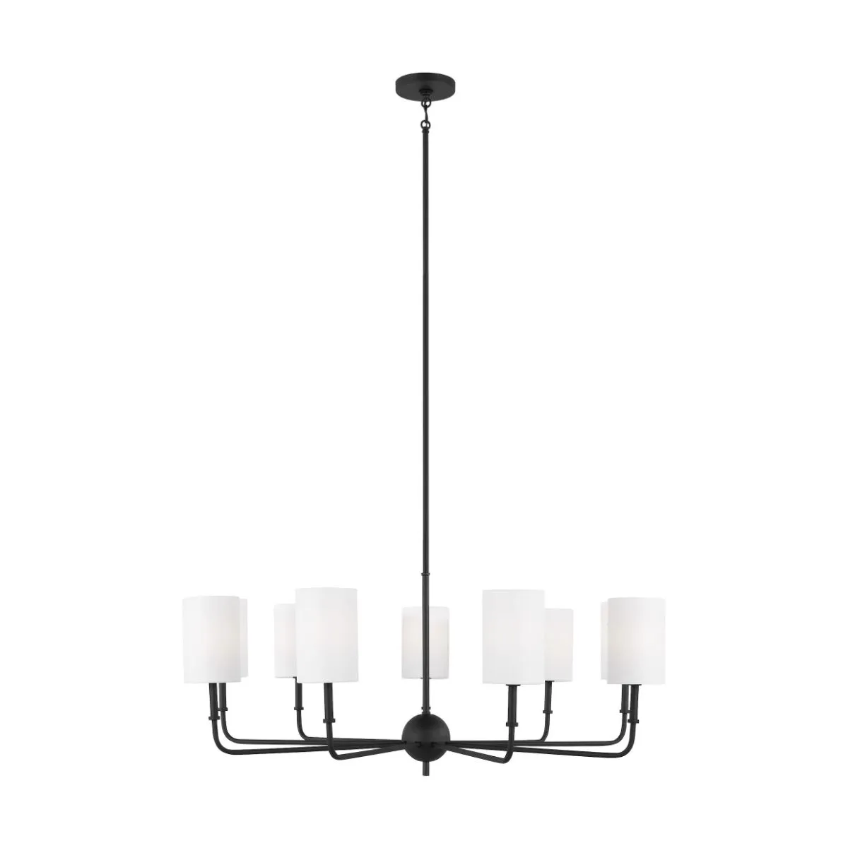 Foxdale 9 Lights LED Chandelier Black finish