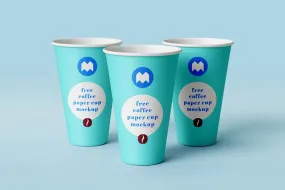 Free Clean paper Coffee Cup or Mug Mockup