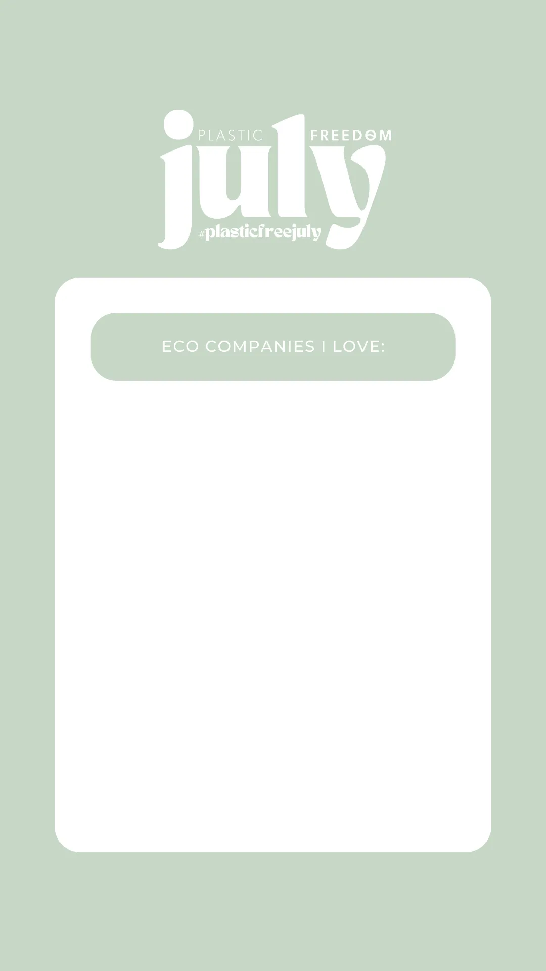 FREE - Plastic Freedom Habit Tracker for #plasticfreejuly