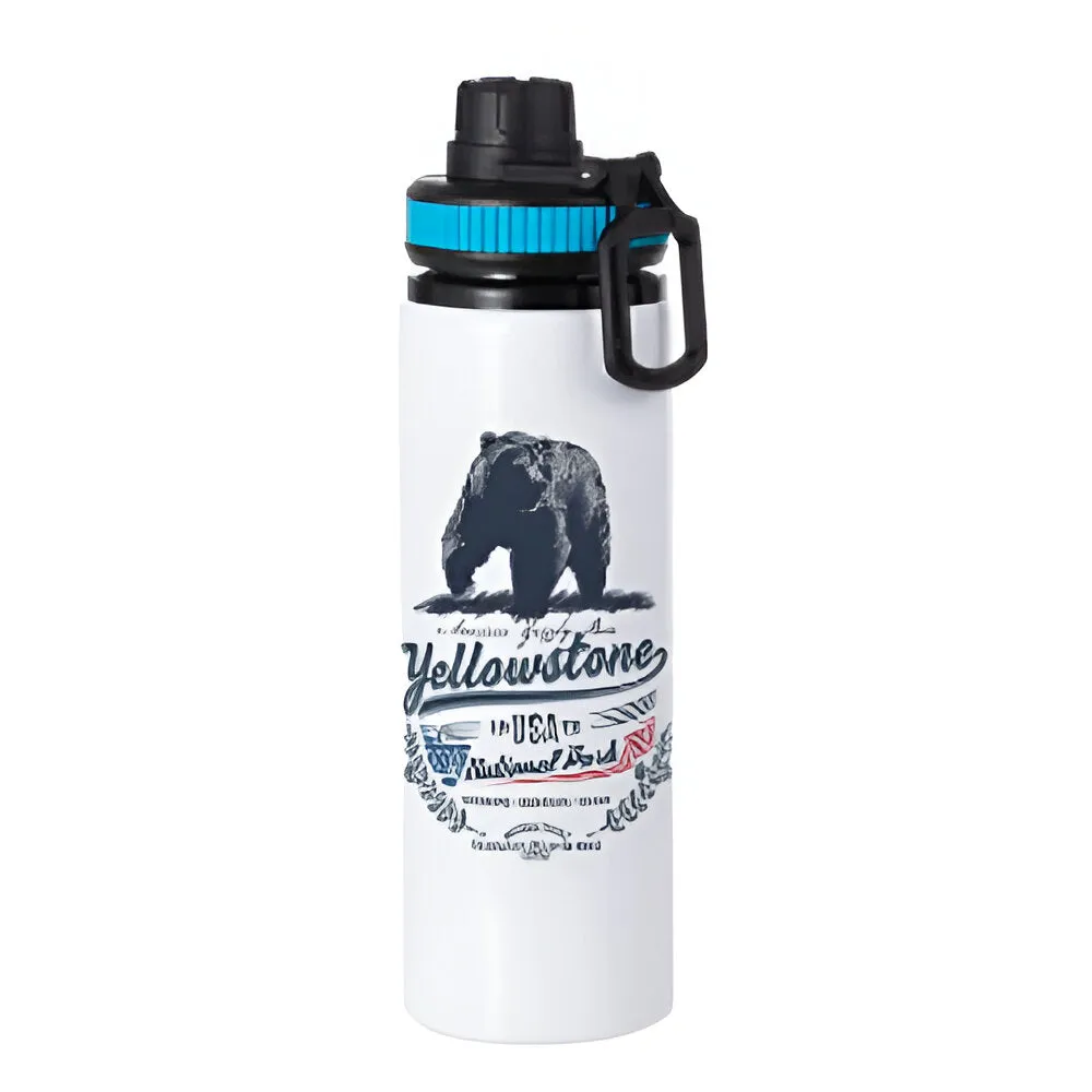 FULL CARTON - 50 x PROVENTURER Water Bottles - 850ml Flip Bottle - BLUE