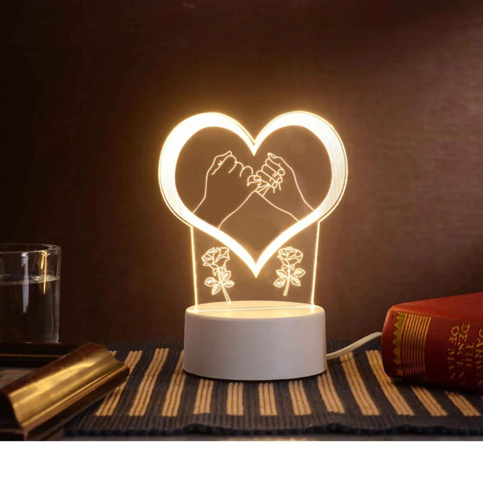 [GIG] USB Acrylic 3D Night Light Lamp Home Outdoor Landscape Decoration Gifts