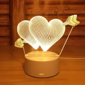 [GIG] USB Acrylic 3D Night Light Lamp Home Outdoor Landscape Decoration Gifts