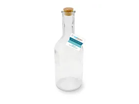 Glass Bottle:  with Cork Lid  500ml, 7.5x21.6x3.5cm