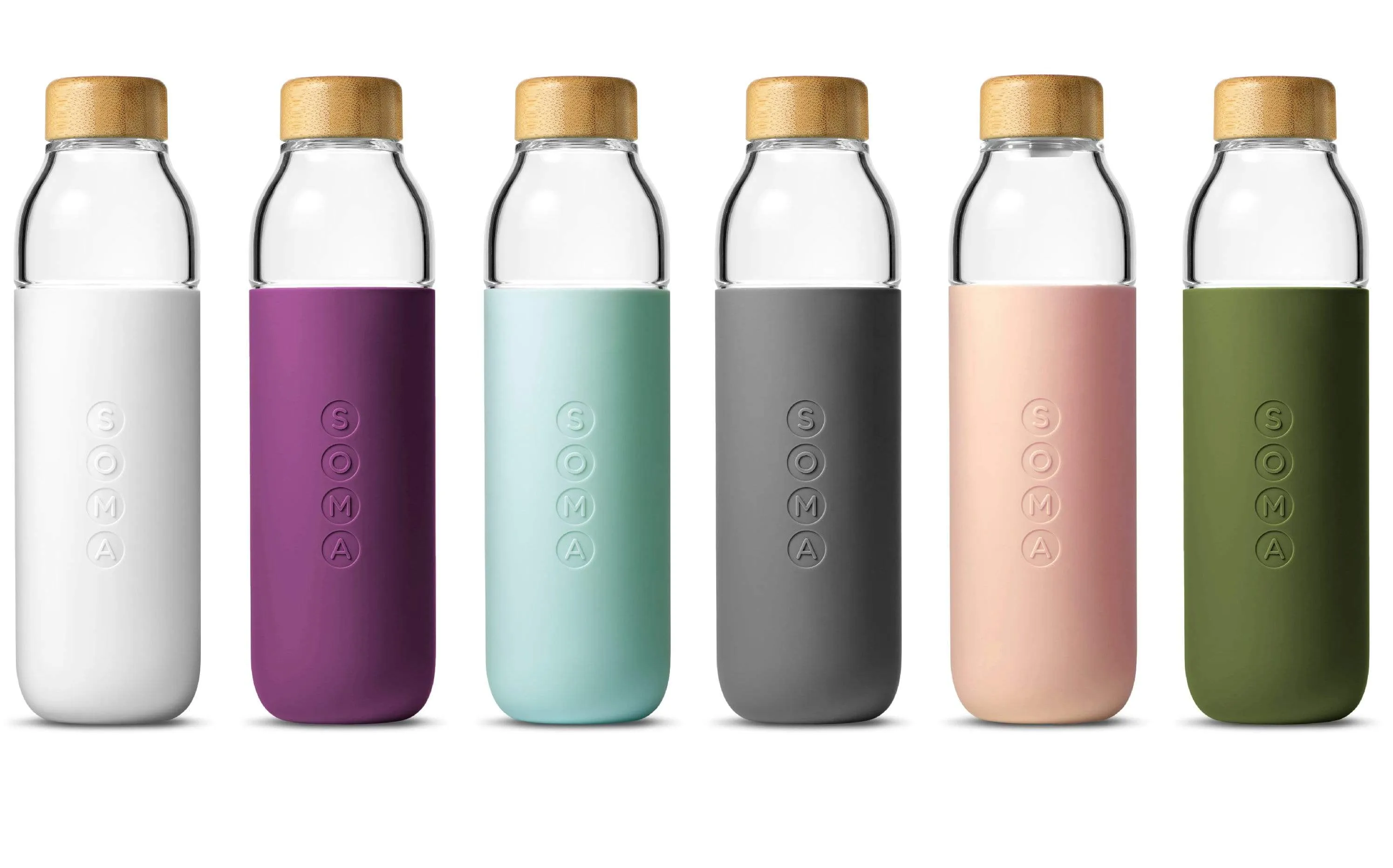 Glass Water Bottle (Purple)